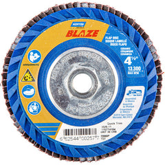 ‎4-1/2 × 5/8 - 11″ Blaze Plastic Flat Flap Disc Type 27 40 Grit R980P Premium Ceramic Alumina - Industrial Tool & Supply