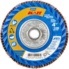‎4-1/2 × 5/8 - 11″ Blaze Plastic Flat Flap Disc Type 27 60 Grit R980P Premium Ceramic Alumina - Industrial Tool & Supply
