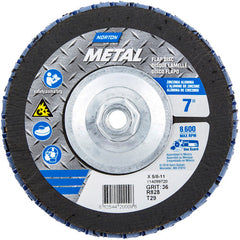 ‎7 × 5/8 - 11″ Metal Fiberglass Conical Flap Disc Type 29 P36 Grit R828 Zirconia Alumina - Industrial Tool & Supply