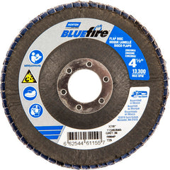 ‎4-1/2 × 7/8″ BlueFire Fiberglass Conical Flap Disc Type 29 P36 Grit R884P Zirconia Alumina - Industrial Tool & Supply