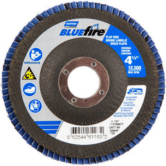 ‎4-1/2 × 7/8″ BlueFire Fiberglass Conical Flap Disc Type 29 P60 Grit R884P Ceramic Alumina - Industrial Tool & Supply