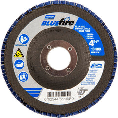 ‎4-1/2 × 7/8″ BlueFire Fiberglass Conical Flap Disc Type 29 P80 Grit R884P Ceramic Alumina - Industrial Tool & Supply