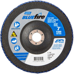 7″ × 1/4″ × 7/8″ NorZon BlueFire R884 Flap Disc Type 29 Conical 36 Grit - Industrial Tool & Supply
