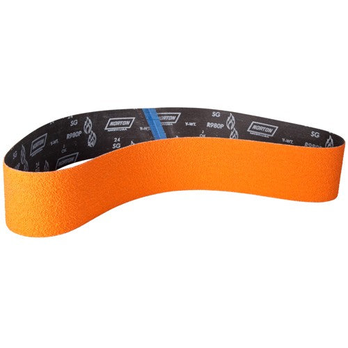 4″ × 60″ SG Blaze R980P Narrow Belt 80 Grit Ceramic Alumina - Industrial Tool & Supply