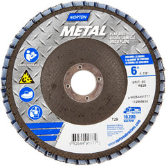 6 × 7/8″ Metal Fiberglass Conical Flap Disc Type 29 P60 Grit R828 Zirconia Alumina - Industrial Tool & Supply