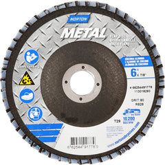 6 × 7/8″ Metal Fiberglass Conical Flap Disc Type 29 80 Grit R828T Zirconia Alumina - Industrial Tool & Supply