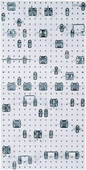Triton - 24" Wide x 24" High Peg Board Kit - 2 Panels, 46 Hooks, Steel with Epoxy Coating, White - Industrial Tool & Supply
