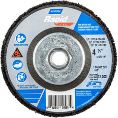 ‎4-1/2 × 5/8 - 11″ Bear-Tex Rapid Strip Non-Woven Depressed Center Disc Silicon Carbide Extra Coarse Grit Type 27 - Industrial Tool & Supply