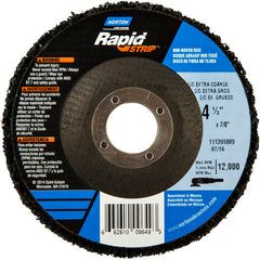 ‎4-1/2 × 7/8″ Bear-Tex Rapid Strip Non-Woven Depressed Center Disc Silicon Carbide Extra Coarse Grit Type 27 - Industrial Tool & Supply