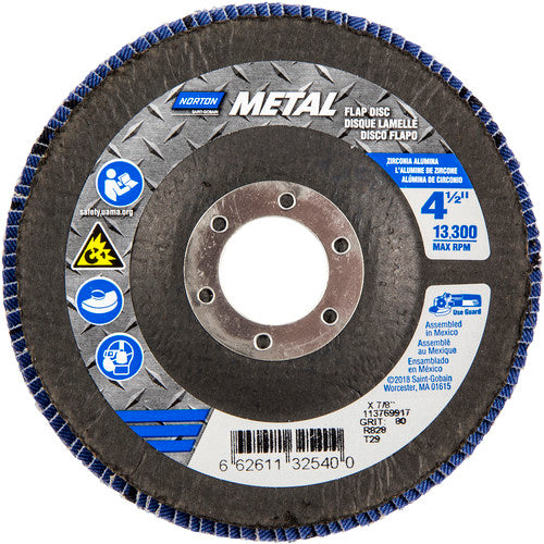 ‎4-1/2″ × 7/8″ 80 Grit Type 29 Flap Disc - Industrial Tool & Supply