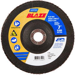 7 × 7/8″ Blaze Fiberglass Conical Flap Disc Type 29 40 Grit R980P Premium Ceramic Alumina - Industrial Tool & Supply