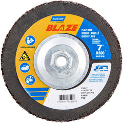 ‎7 × 5/8 - 11″ Blaze Fiberglass Conical Flap Disc Type 29 36 Grit R980P Premium Ceramic Alumina - Industrial Tool & Supply