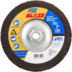‎7 × 5/8 - 11″ Blaze Fiberglass Conical Flap Disc Type 29 40 Grit R980P Premium Ceramic Alumina - Industrial Tool & Supply