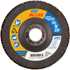 5 × 7/8″ Blaze Fiberglass Conical Flap Disc Type 29 60 Grit R980P Premium Ceramic Alumina - Industrial Tool & Supply