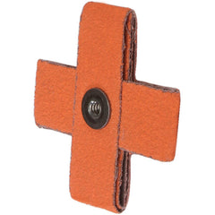 2″ × 2″ × 3/4″ Cross Pad 8-Ply 120 Grit 8-32 Eyelet Ceramic Alumina - Industrial Tool & Supply