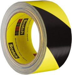 3M - Black & Yellow Striped Anti-Slip Vinyl Tape - 48" Wide x 108' Long, General Traffic - Industrial Tool & Supply