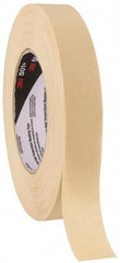 3M - 24mm Wide x 55 m Long Tan Paper Masking Tape - Series 501+, 7.3 mil Thick, 26 In/Lb Tensile Strength - Industrial Tool & Supply