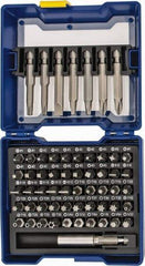 Irwin - 58 Piece, 1/4" Drive Screwdriver Insert Bit Set - #1 to #3 Phillips, 0.05 to 1/4" Hex, 1.27 to 10mm Hex, T10 to T40 Torx, #1 to #3 Square Recess - Industrial Tool & Supply
