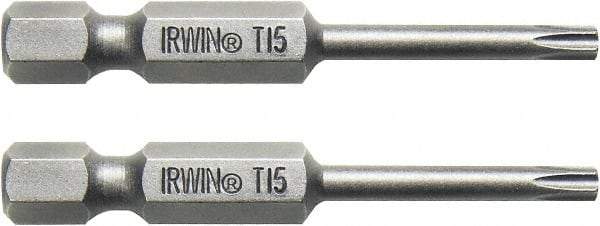 Irwin - 3 Piece, Torx Handle, Power Bit Set - 0.05 to 1/4" Hex, 1/4" Hex Drive - Industrial Tool & Supply
