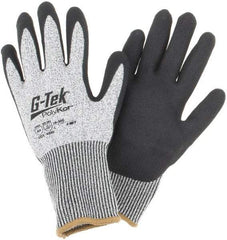 PIP - Size L, ANSI Cut Lvl A4, Cut Resistant Gloves - Palm & Fingers Coated, Salt & Pepper - Industrial Tool & Supply