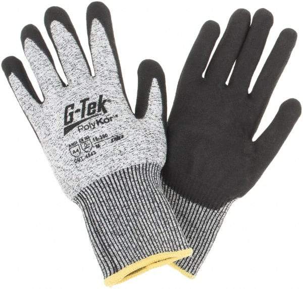 PIP - Size M, ANSI Cut Lvl A4, Cut Resistant Gloves - Palm & Fingers Coated, Salt & Pepper - Industrial Tool & Supply