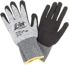 PIP - Size M, ANSI Cut Lvl A4, Cut Resistant Gloves - Palm & Fingers Coated, Salt & Pepper - Industrial Tool & Supply