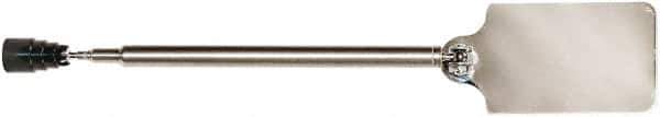 Mag-Mate - 38" OAL, Rectangular Stainless Steel Inspection Mirror - 3" Long, 2" Wide, 35" Handle, 8-1/4" Collapsed Length, Telescoping - Industrial Tool & Supply