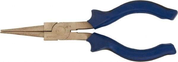 Ampco - 6-1/4" OAL, 1-9/16" Jaw Length x 1/4" Jaw Width, Long Nose Pliers - Round Nose Head - Industrial Tool & Supply