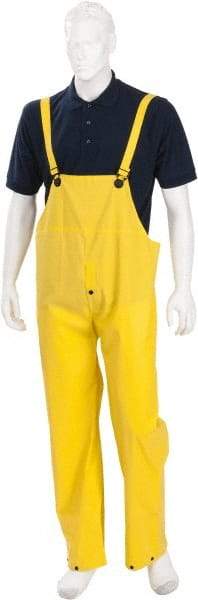 MCR Safety - Size 4XL, Yellow, Rain Overall - Snap Ankle, Take Up Snaps Wrist - Industrial Tool & Supply