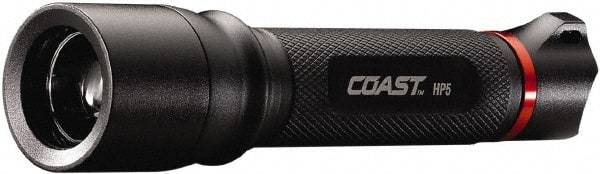 Coast Cutlery - White LED Bulb, 121 Lumens, Industrial/Tactical Flashlight - Black Aluminum Body, 1 AA Alkaline Battery Included - Industrial Tool & Supply