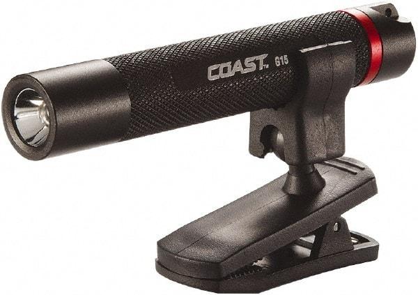 Coast Cutlery - White LED Bulb, 18 Lumens, Hands-free Flashlight - Black Aluminum Body, 1 AAA Alkaline Battery Included - Industrial Tool & Supply