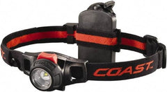 Coast Cutlery - White LED Bulb, 240 Lumens, Hands-free Flashlight - Black Plastic Body, 1 AA Battery Included - Industrial Tool & Supply