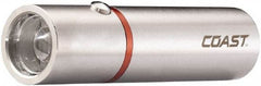 Coast Cutlery - White LED Bulb, 330 Lumens, Mini Flashlight - Silver Stainless Steel Body, 3 AAA Alkaline Batteries Included - Industrial Tool & Supply