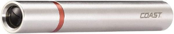 Coast Cutlery - White LED Bulb, 18 Lumens, Mini Flashlight - Silver Stainless Steel Body, 1 AAA Alkaline Battery Included - Industrial Tool & Supply