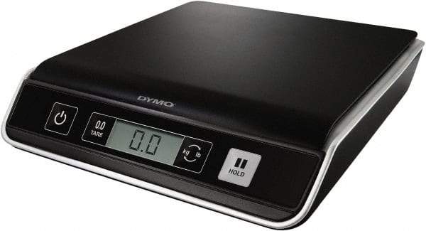 Dymo - 9.2" Base, 10 Lb Capacity, Digital Scale - 0.01 Lb, 0.2 oz & 5 g Graduation, USB Cable from Computer or (3) AAA Batteries - Industrial Tool & Supply