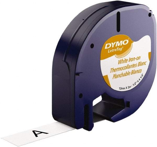 Dymo - 1/2" Wide x 156" Long, Black on White Iron Label Printer Cartridge - For DYMO Letratag Printers - Industrial Tool & Supply