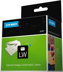 Dymo - 1-1/8" Wide x 3-1/2" Long, White Shipping Label - For DYMO LabelWriter Printers - Industrial Tool & Supply