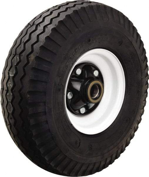 Hamilton - 21 Inch Diameter x 6-7/8 Inch Wide, Rubber Caster Wheel - 2,500 Lb. Capacity, 6-3/4 Inch Hub Length, 1-1/4 Inch Axle Diameter, Tapered Roller Bearing - Industrial Tool & Supply