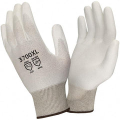 Cordova - Size L, ANSI Cut Lvl 2, Puncture Lvl 2, Abrasion Lvl 4, Cut & Puncture Resistant Gloves - Palm Coated, White - Industrial Tool & Supply