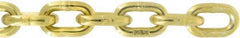 Value Collection - 1/4" Welded Transport Chain - 3,150 Lb Capacity, Grade 70, 150' Long, Yellow Chromate Zinc Finish - Industrial Tool & Supply