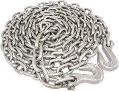 Value Collection - 3/8" Welded Tie Down Chain - 5,400 Lb Capacity, Grade 40, Self-Colored Finish - Industrial Tool & Supply