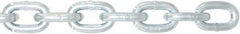 Value Collection - 1/4" Welded High Test Chain - 2,800 Lb Capacity, Grade 40, 150' Long, Zinc Plated Finish - Industrial Tool & Supply