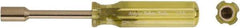 Ampco - 7/16" Solid Shaft Nonsparking Nutdriver - Ergonomic Handle, 7-7/16" OAL - Industrial Tool & Supply