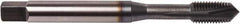 Union Butterfield - M8x1.25 Metric Coarse, 3 Flute, TiCN Finish, Powdered Metal Spiral Point Tap - Plug Chamfer, Right Hand Thread, 90mm OAL, 20mm Thread Length, 0.318" Shank Diam, 6H Class of Fit, Series 1673AP - Exact Industrial Supply