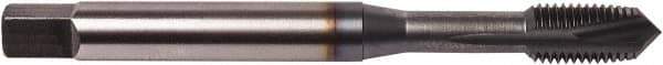 Union Butterfield - M14x2.00 Metric Coarse, 4 Flute, TiCN Finish, Powdered Metal Spiral Point Tap - Plug Chamfer, Right Hand Thread, 110mm OAL, 26mm Thread Length, 0.429" Shank Diam, 6H Class of Fit, Series 1673AP - Exact Industrial Supply
