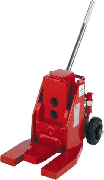 GKS - 5 Ton Capacity Fork Lift Jack - 1.2" to 15.9" High, 5-1/2" Piston Stroke - Industrial Tool & Supply