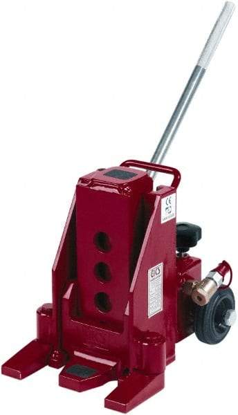 GKS - 10 Ton Capacity Toe Jack - 0.8" to 18-1/2" High, 6.3" Piston Stroke - Industrial Tool & Supply