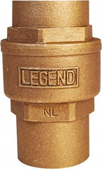 Legend Valve - 1-1/2" Lead Free Bronze Check Valve - Inline, C x C Sweat, 250 WOG - Industrial Tool & Supply