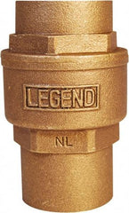 Legend Valve - 2" Lead Free Bronze Check Valve - Inline, C x C Sweat, 250 WOG - Industrial Tool & Supply