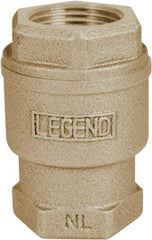 Legend Valve - 1-1/4" Lead Free Bronze Check Valve - Inline, FNPT x FNPT, 250 WOG - Industrial Tool & Supply